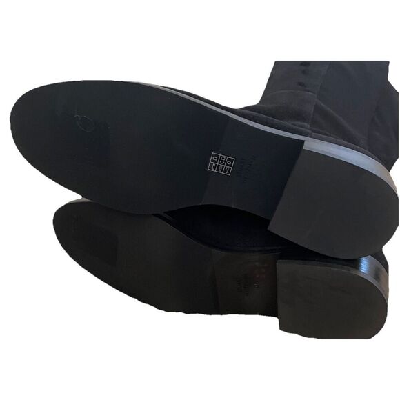 New Stuart Weitzman 5050 Black Suede Iconic Over The Knee Stretch Boots NEW Size - Picture 8 of 8